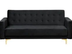 Sohvat<Beliani 5-Istuttava Sohvaryhma Sametti Musta Aberdeen