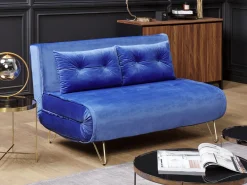 Sohvat<Beliani 3-Istuttava Sohvaryhma Sametti Laivastonsininen Vestfold