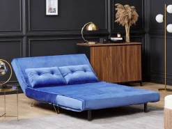 Sohvat<Beliani 3-Istuttava Sohvaryhma Sametti Laivastonsininen Vestfold