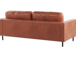 Sohvat<Beliani 3-Istuttava Tekonahkainen Sohva Ruskea Savalen