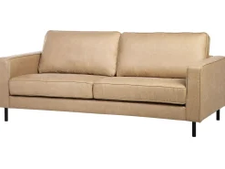 Sohvat<Beliani 3-Istuttava Tekonahkainen Sohva Beige Savalen