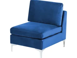 Shop Beliani 6-Istuttava U-Kulmasohva Sametti Laivastonsininen Evja