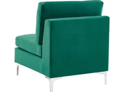 Best Sale Beliani 6-Istuttava U-Kulmasohva Sametti Vihrea Evja