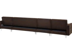 Store Beliani 6-Istuttava U-Kulmavuodesohva Ja Rahi Keinonahka Ruskea Aberdeen