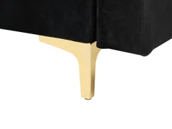 Discount Beliani 6-Istuttava U-Kulmavuodesohva Sametti Musta Aberdeen