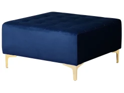 Best Sale Beliani 6-Istuttava U-Kulmavuodesohva Ja Rahi Sametti Laivastonsininen Aberdeen