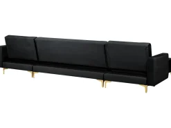 Sohvat<Beliani 5-Istuttava U-Kulmavuodesohva Ja Rahi Sametti Musta Aberdeen