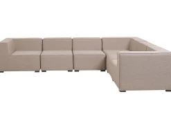 Hot Beliani 7-Istuttava Ulkokulmasohva Ja Rahi Kangas Vasenk. Beige Arezzo