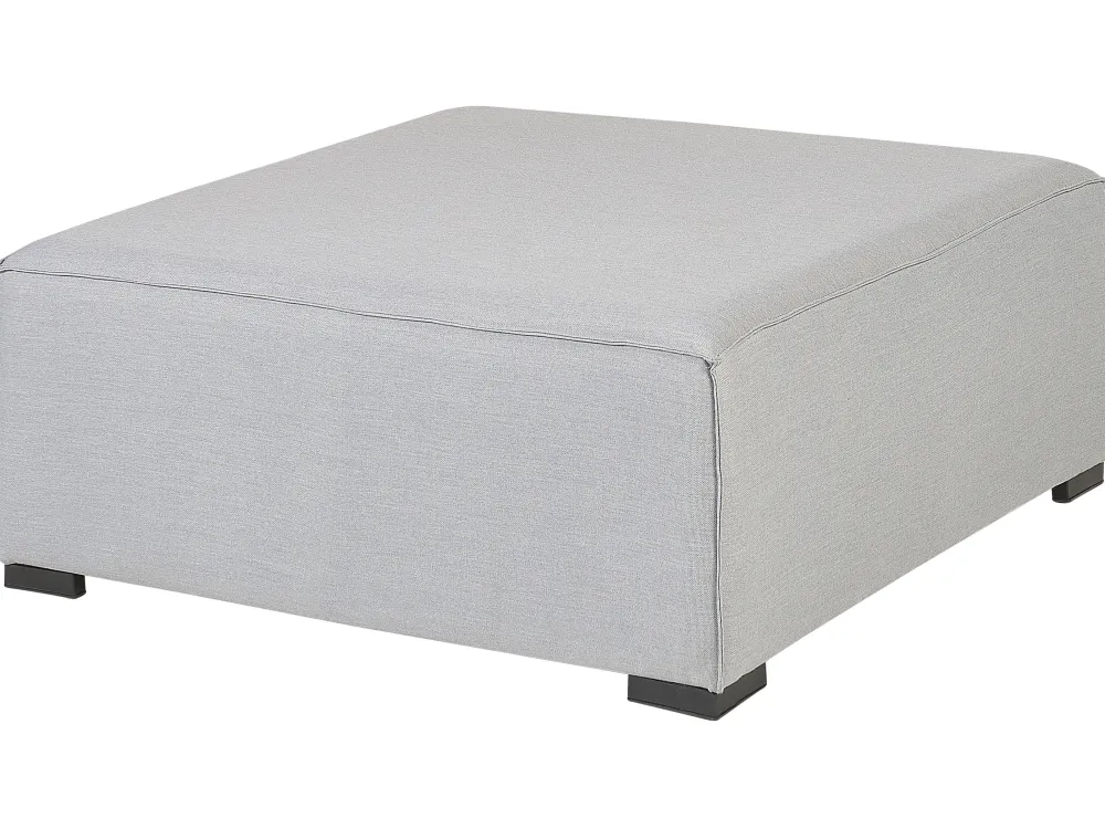 Cheap Beliani 7-Istuttava Ulkokulmasohva Ja Rahi Kangas Vasenk. Vaaleanharmaa Arezzo