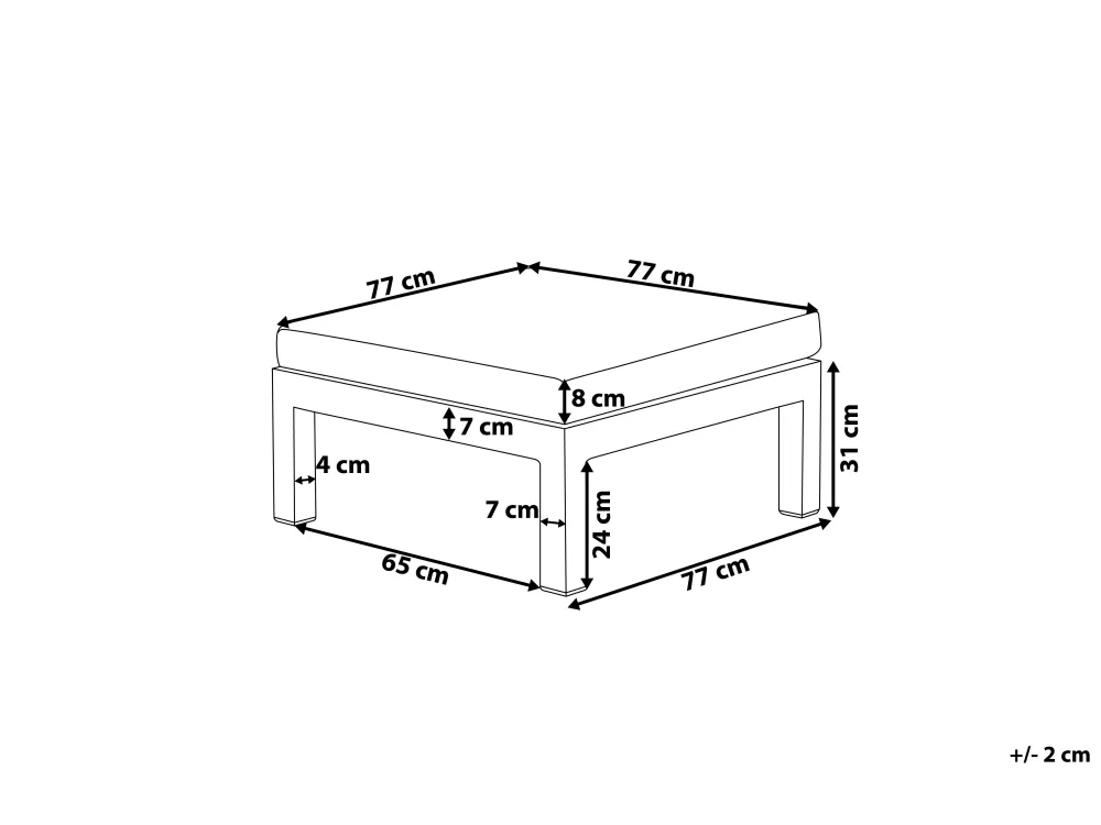 Cheap Beliani 5-Istuttava Ulkokulmasohvaryhma Alumiini Valkoinen/Vihrea Messina