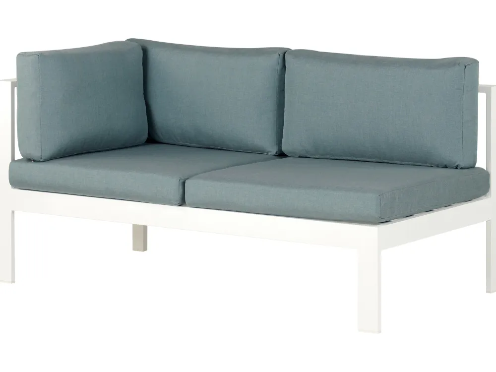 Cheap Beliani 5-Istuttava Ulkokulmasohvaryhma Alumiini Valkoinen/Vihrea Messina