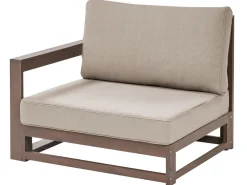 Store Beliani 5-Istuttava Ulkokulmasohvaryhma Sertifioitu Akaasia Tumma Puu Timor Ii