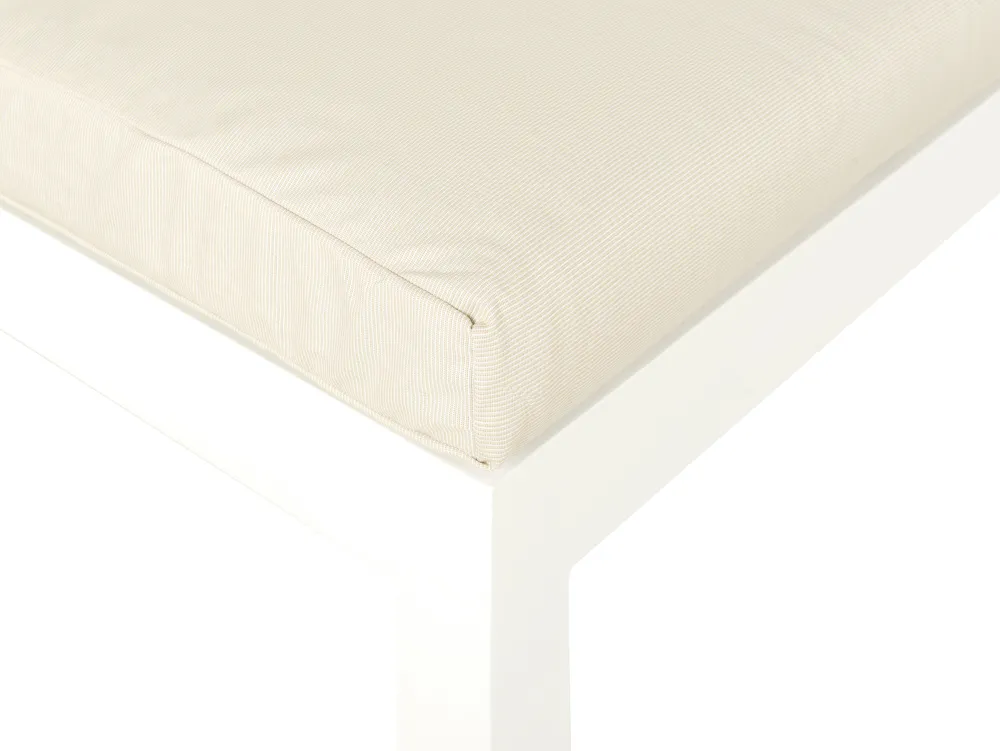 Cheap Beliani 5-Istuttava Ulkokulmasohvaryhma Alumiini Valkoinen/Beige Messina