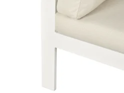 Cheap Beliani 5-Istuttava Ulkokulmasohvaryhma Alumiini Valkoinen/Beige Messina