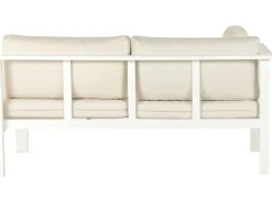 Cheap Beliani 5-Istuttava Ulkokulmasohvaryhma Alumiini Valkoinen/Beige Messina