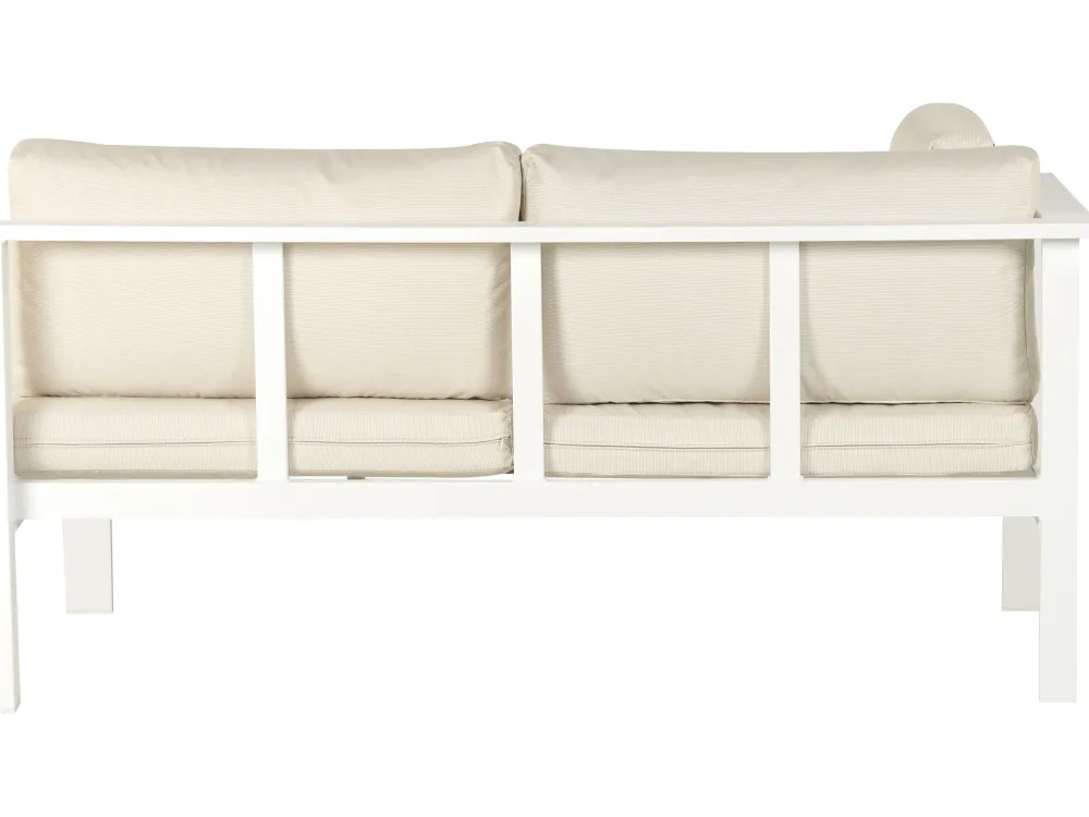 Cheap Beliani 5-Istuttava Ulkokulmasohvaryhma Alumiini Valkoinen/Beige Messina