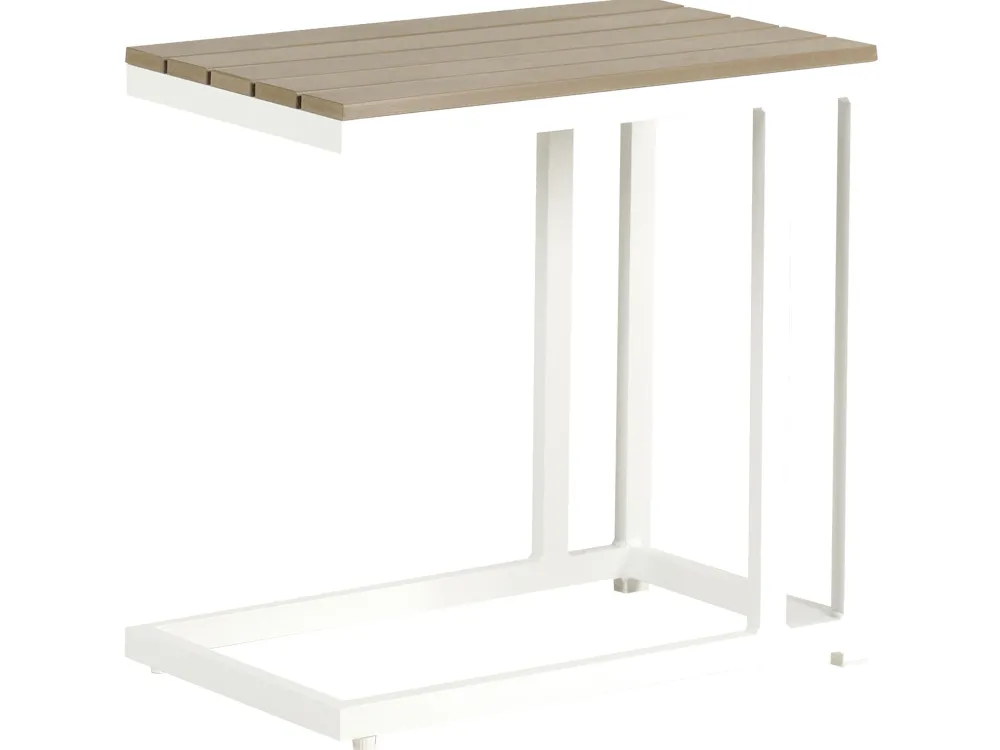 Cheap Beliani 5-Istuttava Ulkokulmasohvaryhma Alumiini Valkoinen/Beige Messina