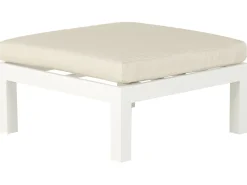 Cheap Beliani 5-Istuttava Ulkokulmasohvaryhma Alumiini Valkoinen/Beige Messina