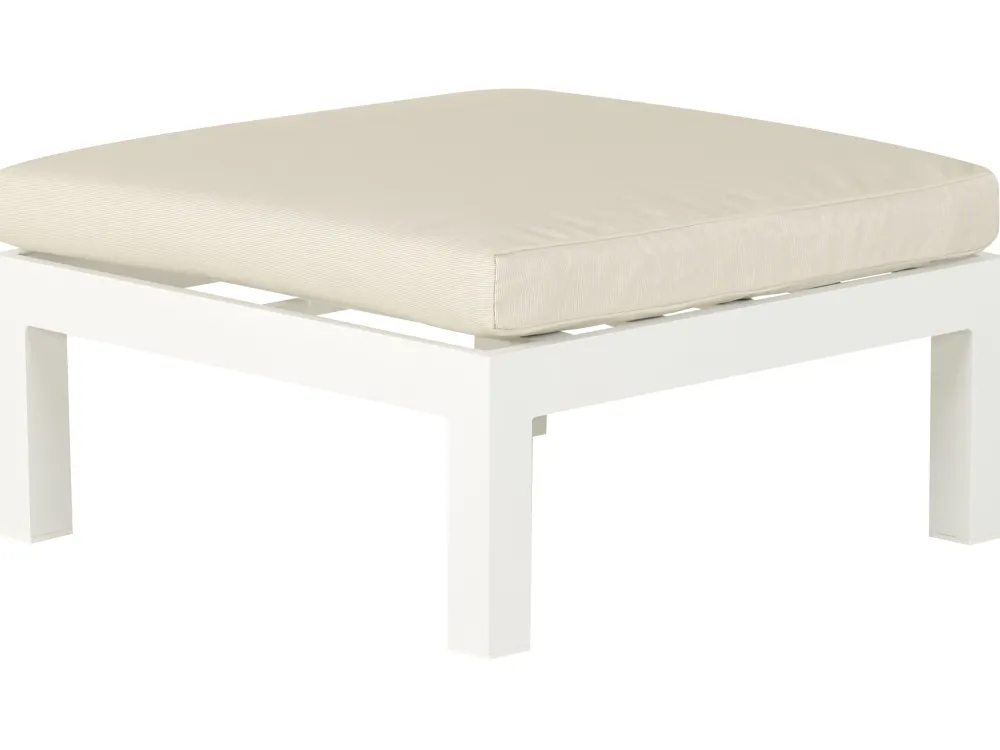 Cheap Beliani 5-Istuttava Ulkokulmasohvaryhma Alumiini Valkoinen/Beige Messina