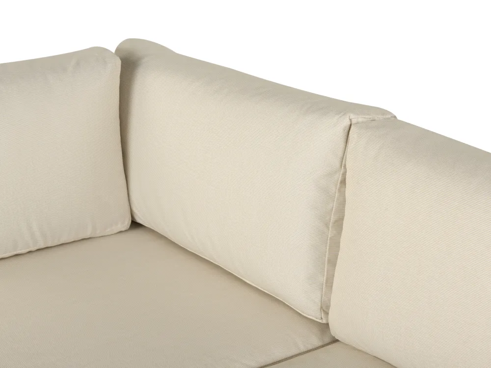 Cheap Beliani 5-Istuttava Ulkokulmasohvaryhma Alumiini Valkoinen/Beige Messina