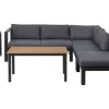 New Beliani 5-Istuttava Ulkokulmasohvaryhma Alumiini Musta/Harmaa Messina