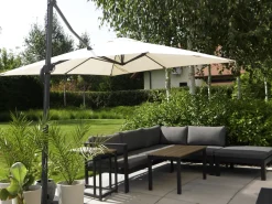 New Beliani 5-Istuttava Ulkokulmasohvaryhma Alumiini Musta/Harmaa Messina