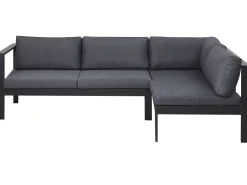 New Beliani 5-Istuttava Ulkokulmasohvaryhma Alumiini Musta/Harmaa Messina
