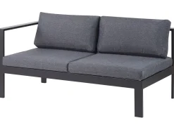 New Beliani 5-Istuttava Ulkokulmasohvaryhma Alumiini Musta/Harmaa Messina