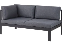 New Beliani 5-Istuttava Ulkokulmasohvaryhma Alumiini Musta/Harmaa Messina