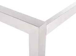 Ulkokalusteet<Beliani 8-Istuttava Ulkoruokailuryhma 3-Osainen Graniittitaso Tekstiilituolit Harmaa/Beige Grosseto