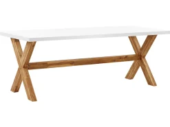 Clearance Beliani 8-Istuttava Ulkoruokailuryhma Jakkaroilla Kuitusementti Valkoinen Olbia