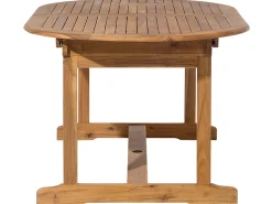 Ulkokalusteet<Beliani 8-Istuttava Ulkoruokailuryhma Aurinkovarjolla Akasiapuu Tummanpunainen Maui