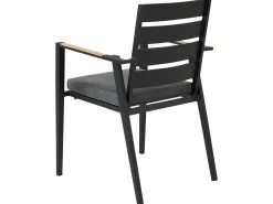 Ulkokalusteet<Beliani 6-Istuttava Ulkoruokailuryhma Alumiini Musta/Harmaa Valcanetto/Taviano