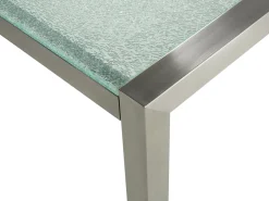 Ulkokalusteet<Beliani 6-Istuttava Ulkoruokailuryhma 3-Osainen Lasitaso Polyrottinkituolit Musta Grosseto