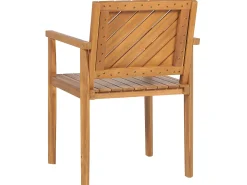 Online Beliani 4-Istuttava Ulkoruokailuryhma Akaasia Vaalea Puu Baratti