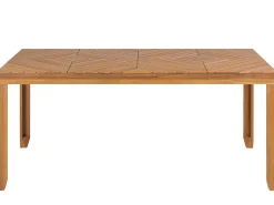 Online Beliani 4-Istuttava Ulkoruokailuryhma Akaasia Vaalea Puu Baratti