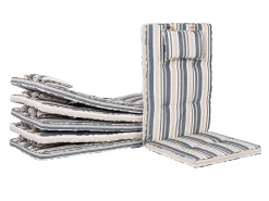 Ulkokalusteet<Beliani 8-Istuttava Ulkoruokailuryhma Akasiapuu Beige/Sininen Maui