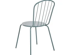 Ulkokalusteet<Beliani 4-Istuttava Ulkoruokailuryhma Aurinkovarjolla Teras Vaaleansininen Calvi