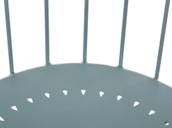 Ulkokalusteet<Beliani 4-Istuttava Ulkoruokailuryhma Aurinkovarjolla Teras Vaaleansininen Calvi