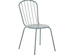 Ulkokalusteet<Beliani 4-Istuttava Ulkoruokailuryhma Aurinkovarjolla Teras Vaaleansininen Calvi