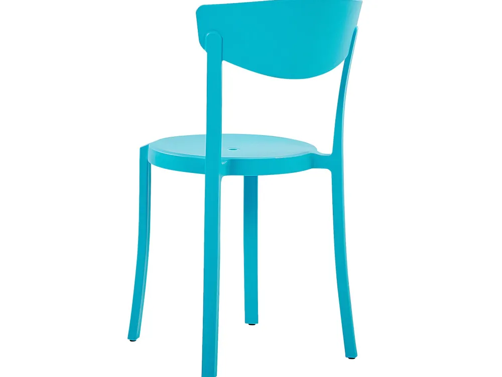 Ulkokalusteet<Beliani 4-Istuttava Ulkoruokailuryhma Muovi Turkoosi/Valkoinen Sersale/Vieste