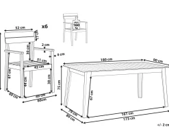 Ulkokalusteet<Beliani 6-Istuttava Ulkoruokailuryhma Vaalea Akasiapuu Fornelli