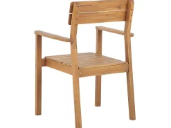 Ulkokalusteet<Beliani 6-Istuttava Ulkoruokailuryhma Vaalea Akasiapuu Fornelli