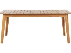 Ulkokalusteet<Beliani 6-Istuttava Ulkoruokailuryhma Vaalea Akasiapuu Fornelli