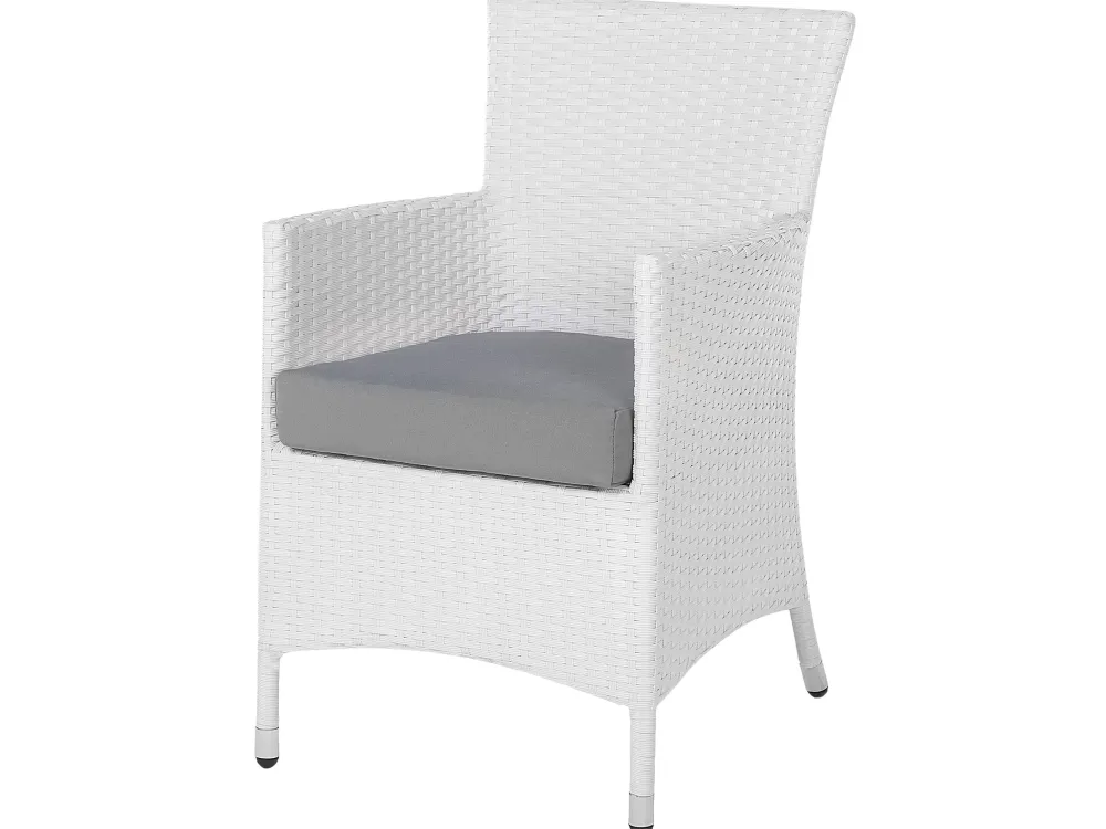 Cheap Beliani 8-Istuttava Ulkoruokailuryhma Polyrottinki Valkoinen Italy