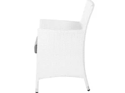 Cheap Beliani 8-Istuttava Ulkoruokailuryhma Polyrottinki Valkoinen Italy