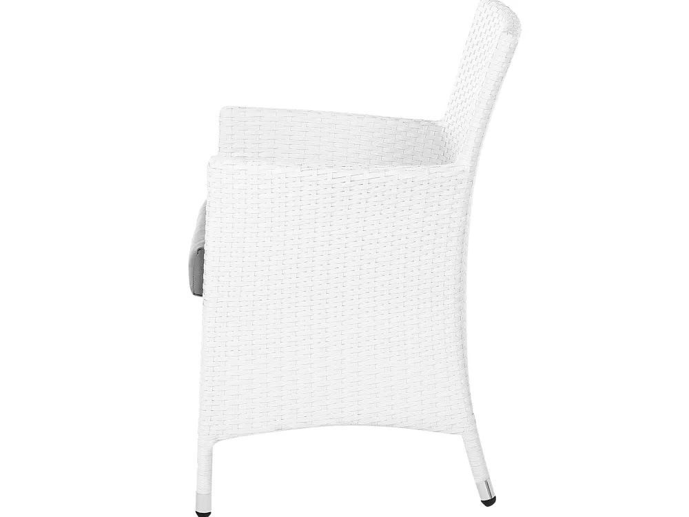 Cheap Beliani 8-Istuttava Ulkoruokailuryhma Polyrottinki Valkoinen Italy