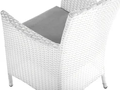 Cheap Beliani 8-Istuttava Ulkoruokailuryhma Polyrottinki Valkoinen Italy