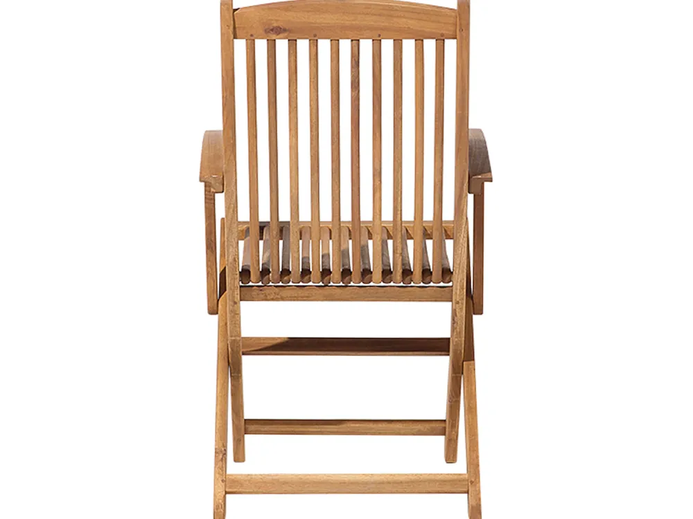 Cheap Beliani 8-Istuttava Ulkoruokailuryhma Aurinkovarjolla Akasiapuu Beige/Sininen Maui