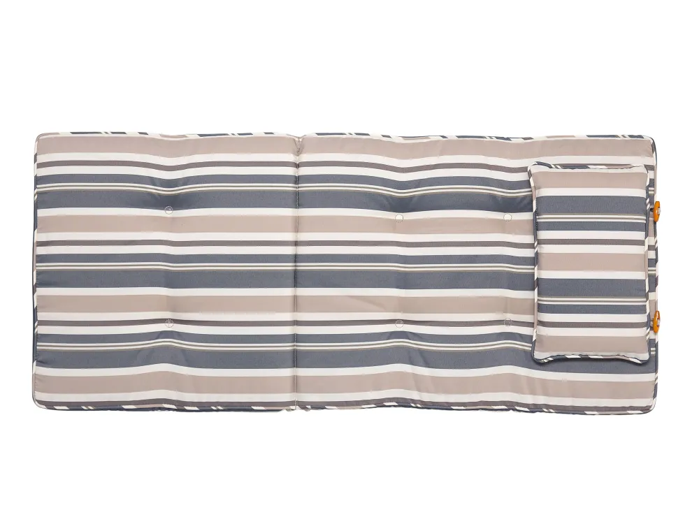 Cheap Beliani 8-Istuttava Ulkoruokailuryhma Aurinkovarjolla Akasiapuu Beige/Sininen Maui